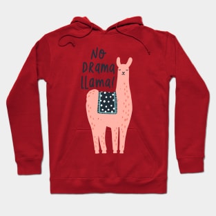 Cute Llama No Drama Llama Floral Llama Alpaca Lovers Gift T-Shirt Hoodie